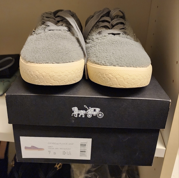 Coach Citysole Fleece Skater Style Sneakers Sz 7 Women's - Picture 2 of 15
